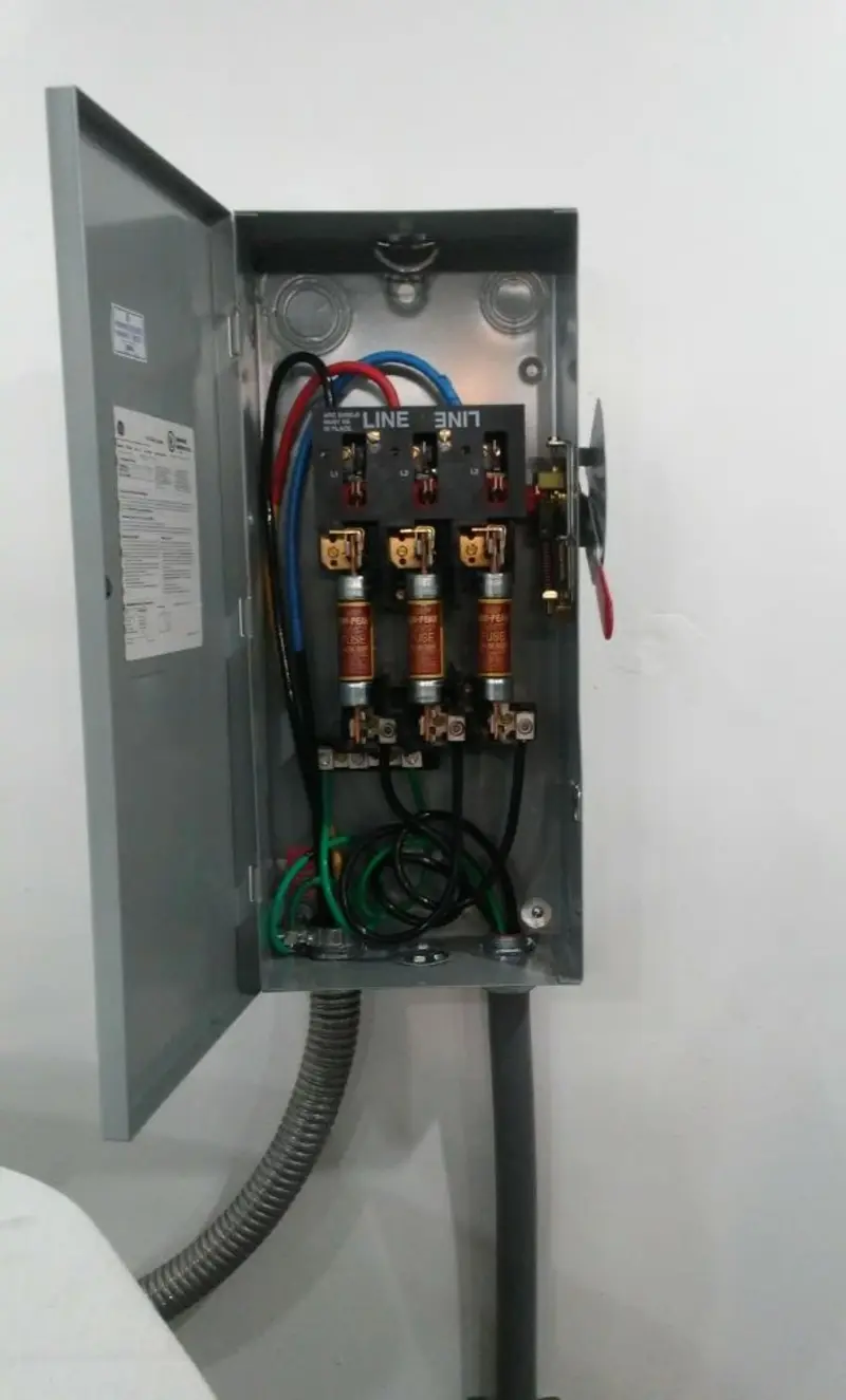 Three-phase disconnect switch installed for Electrical Wiring & Rewiring in Beacon Falls
